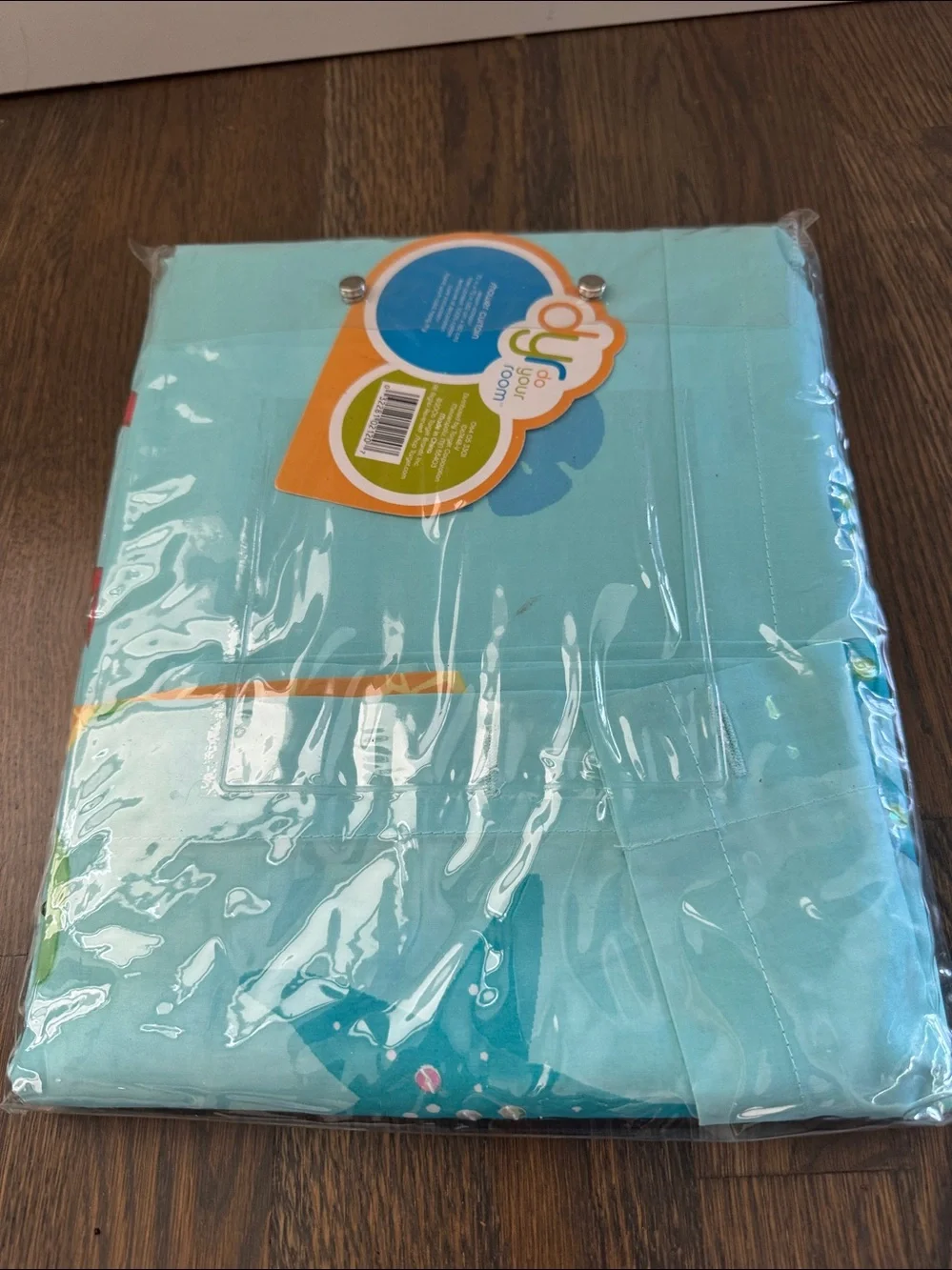 DYR Aqua Blue sequinned  octopus Kids Shower Curtain new in packaging